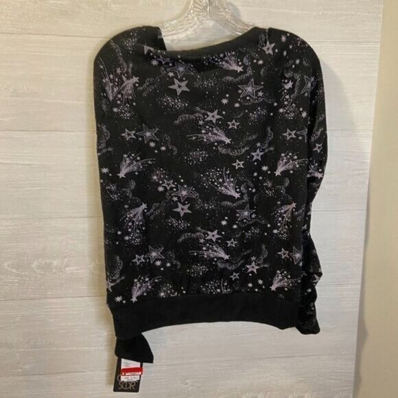 CHASER Crewneck Sweatshirt Shirred‎ Sleeve In Mystical Star Print Long Sleeve - Picture 5 of 8
